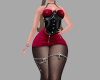 red corset dress