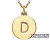 Initial "D" Gold Necklac
