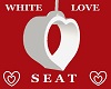 WHITE LOVE SEAT