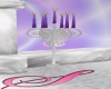 purple and silver candle