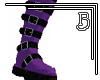 Purple Buckle Boots