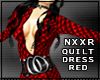 NR-KD QUILT DRESS RED