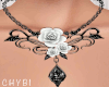 C~White Bns&Rss Necklace