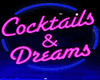 cocktails & dreams neon