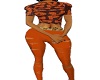 lv orange n brown outfit