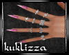 (KUK)Pink jewel nails