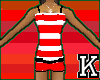 *K* Red Striped Outfit
