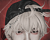 blonde hair + cap