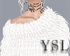 [YSL] White Oblique Fur