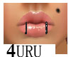 4U. Black Lip Rings