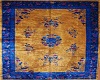 blue an gold rug