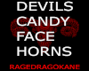 DEVILS CANDY FACE HORNS