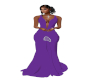 Purple Low Plunge Gown