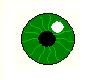 green shiney eyes