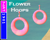 Baby Pink Flower Hoops