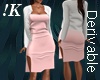 !K! Slit Dress w/sweater