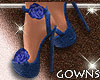 Denim Rose Heels