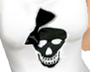 ribbon skull white t