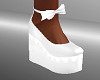 FG~ White Satin Sandals