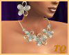 ~TQ~silver petal necklac