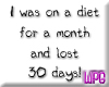 month diet -stkr