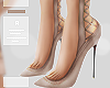 $ Crepe Heels Beige