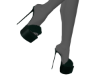 VF furry heels emerald