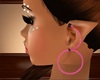 Pink Cuff Chain Earrings