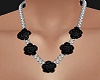 E* Black Roses Necklace