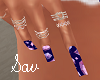 Pink/Pur Heart Nails