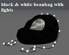 beanbag white and black