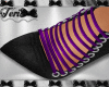 Purple Black Open Boots