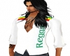 {Aj} White Reggae shirt