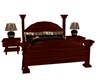 chocolate wood bed