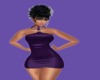 purple silk party dress