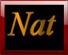 "Nat" gold sign