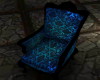 Blue/Blk Winged ArmChair
