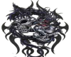 Black dragon&skulls