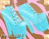 <P>Blue Glitter Heels