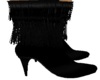 black fringe boots