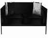 Sofa Black Silver