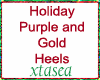 Purple n Gold High Heels