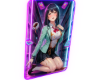 Blue and pink schoolgirl