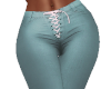 Mint Laced Up Pants