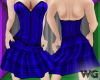 PlaidSkirt/Corset Blue