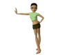 Il girl standing wall