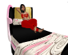 Pink n Black Chaise Loun