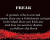 Freak Poster