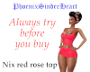 Nix rose red top