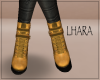 Yellow leather boots